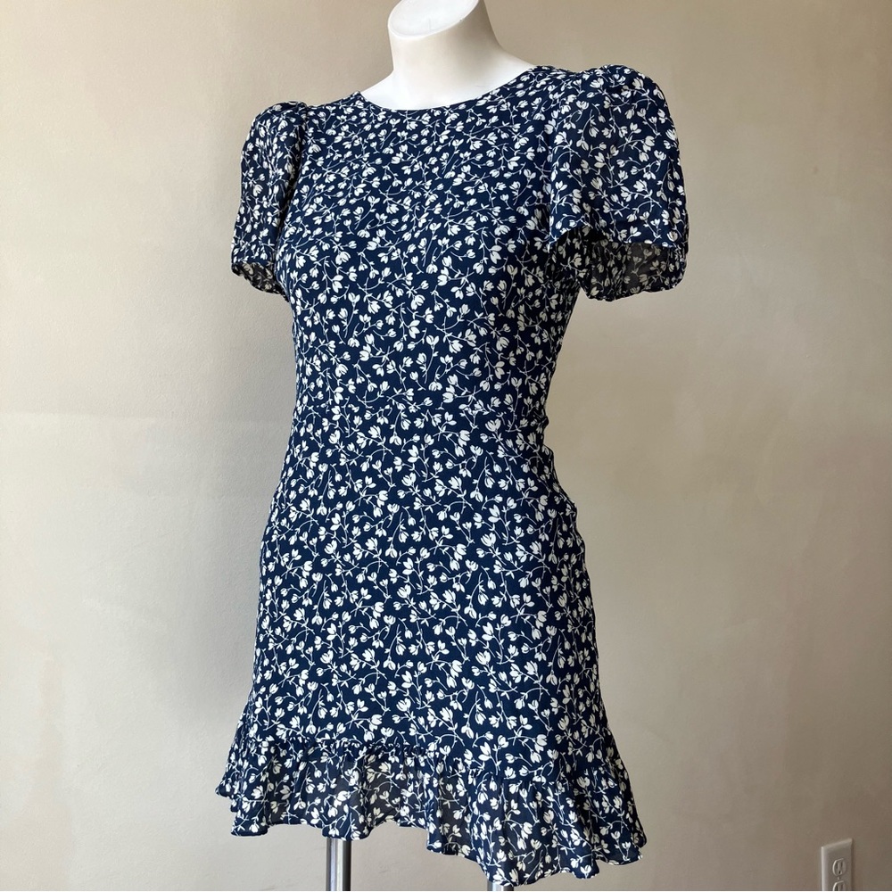 Reformation | Beesley Floral Ditsy Puff Sleeve Mini Dress